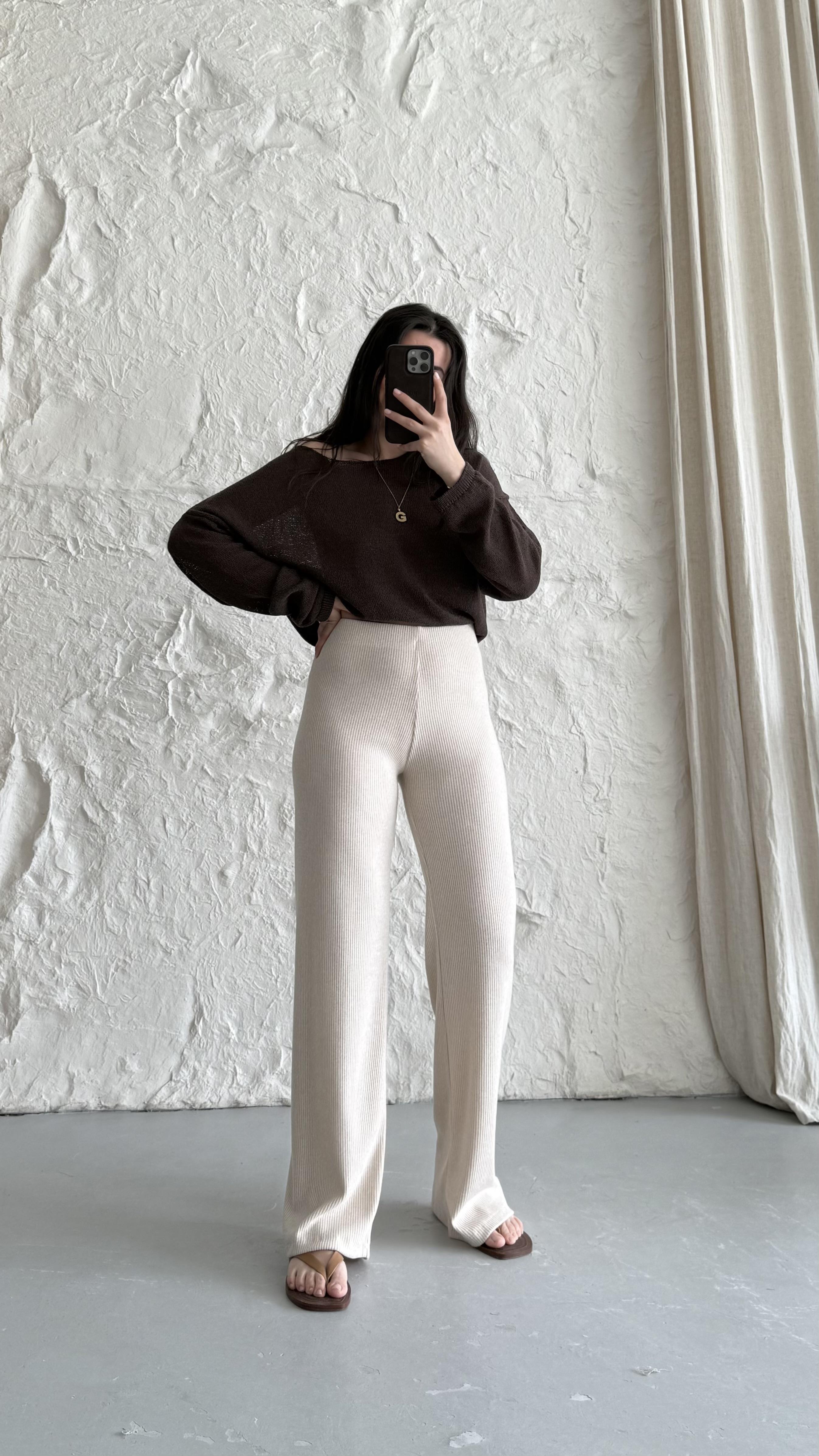 Pub Kendinden Fitilli Straight Pantolon