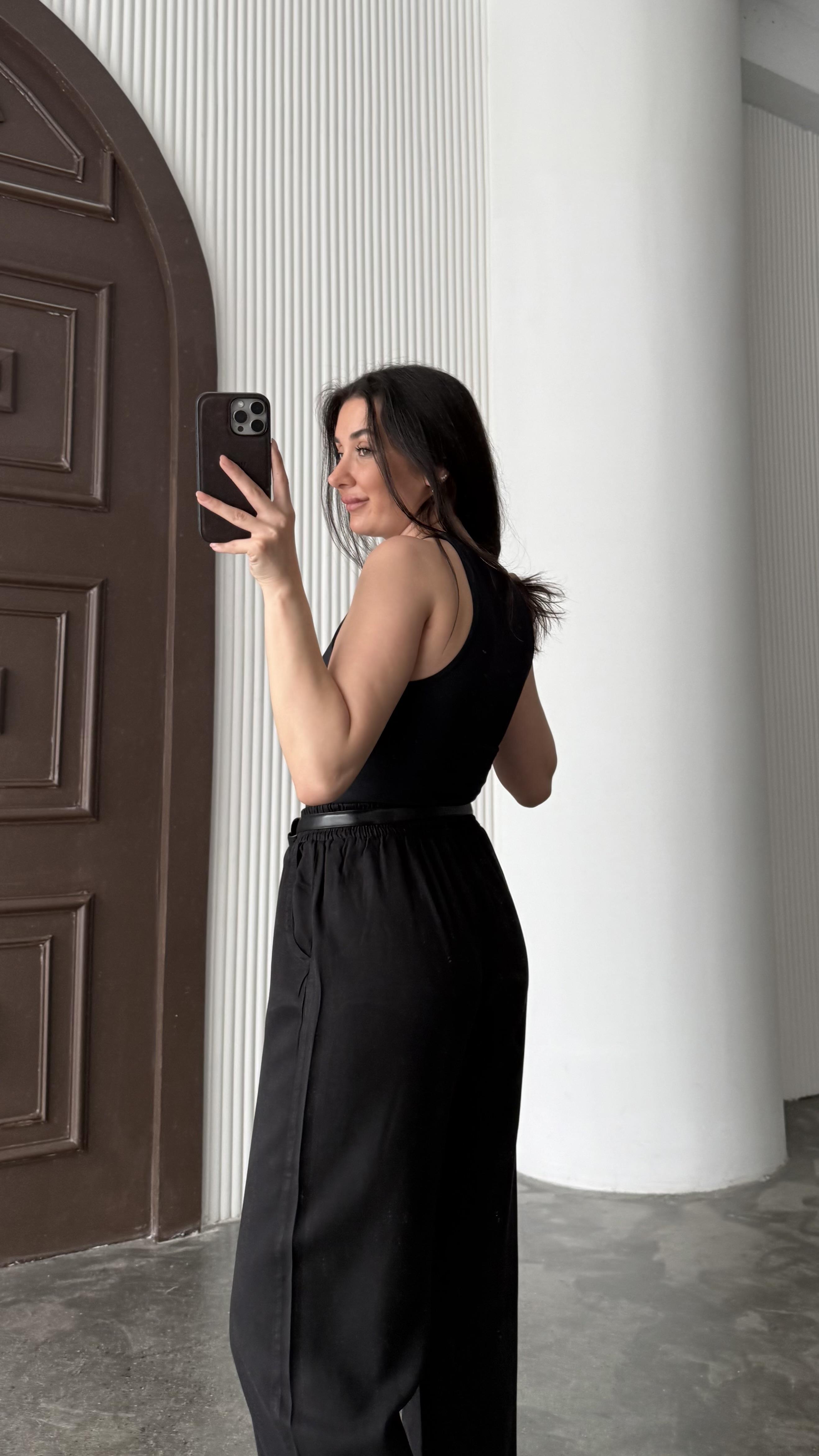 Pub Siyah Halter Yaka Bodysuit