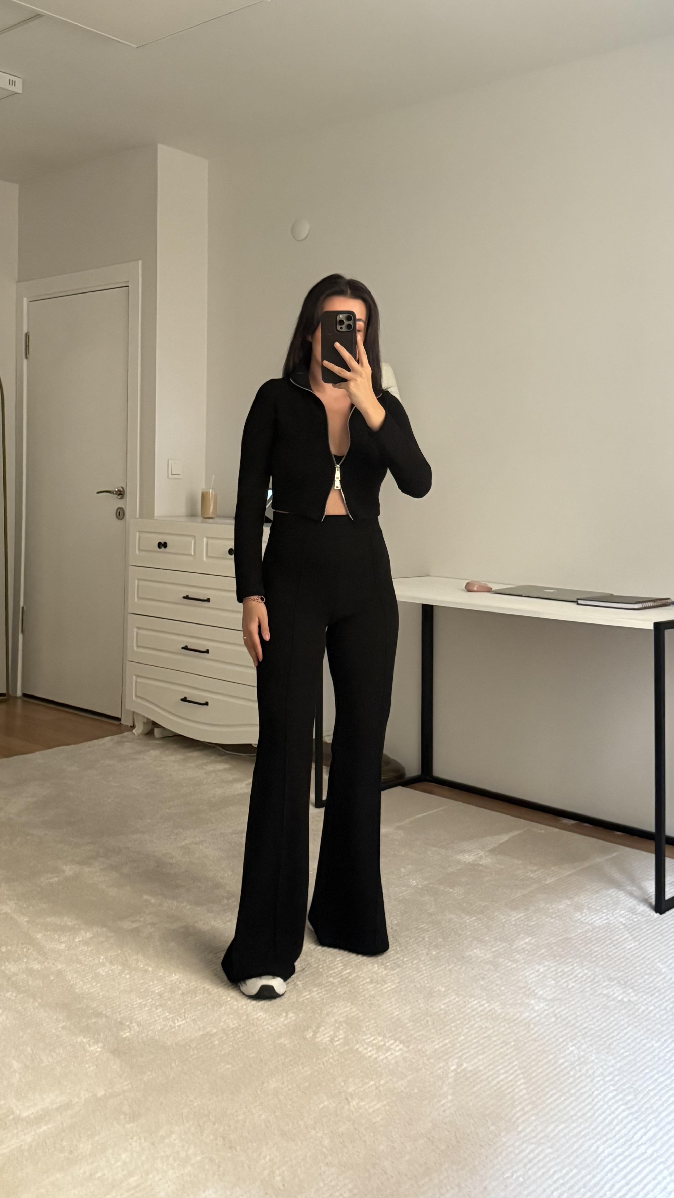 Selanik Dokuma Siyah İkili Basıc Takım