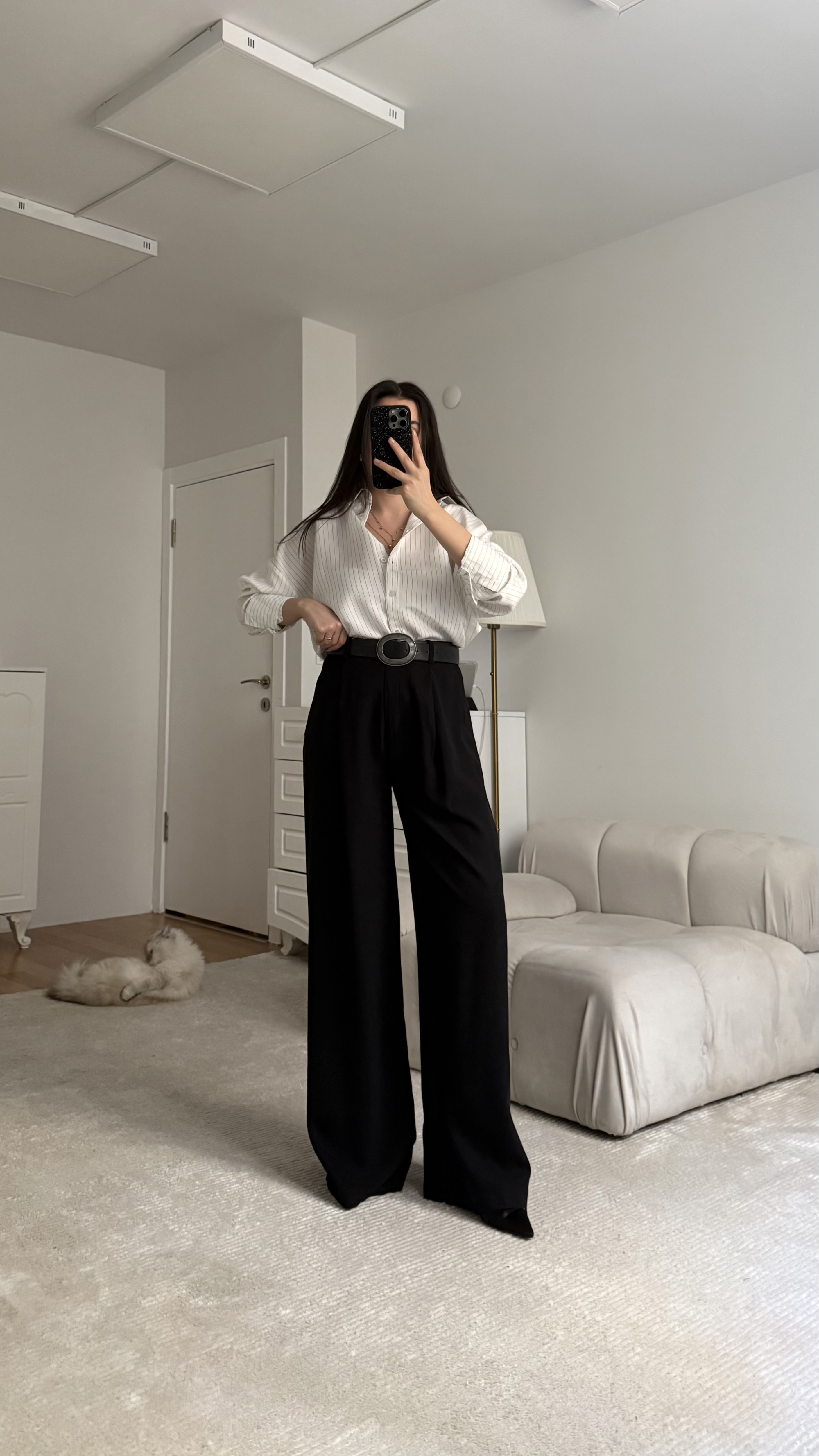 Siyah Palazzo Pantolon