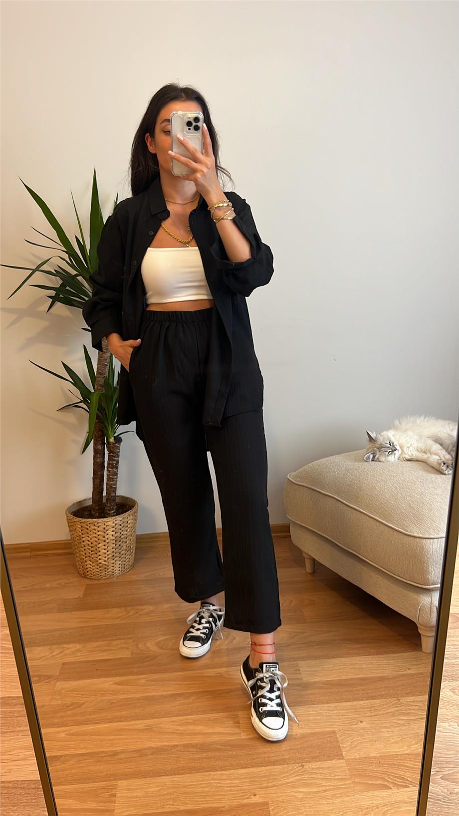 Siyah Zr Müslin Takım