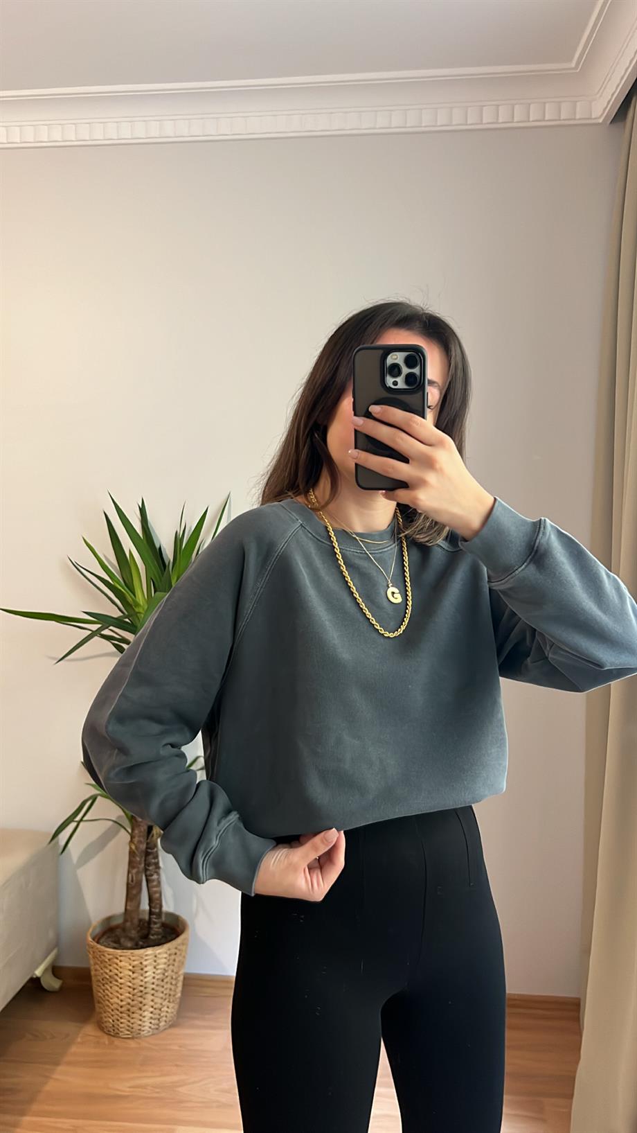 SOLUK YIKAMALI AKİ SWEATSHİRT