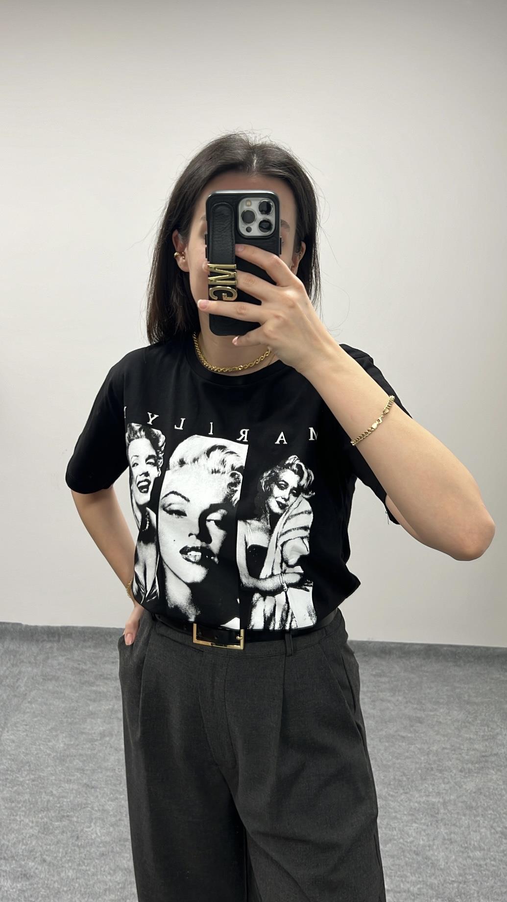 STAR BASKILI BASIC SİYAH TİŞÖRT