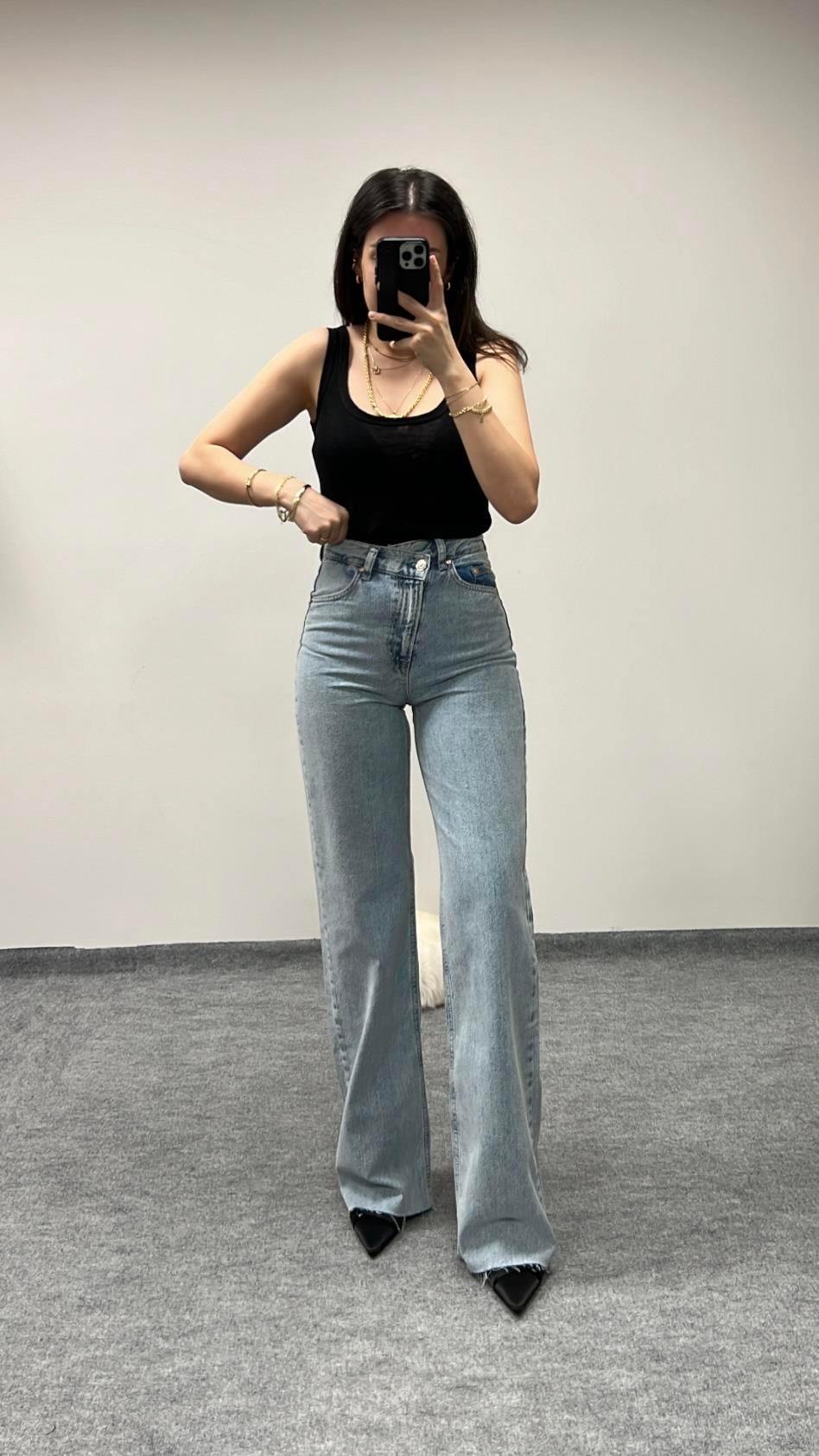 STAR BEL DETAY WİDE LEG JEAN
