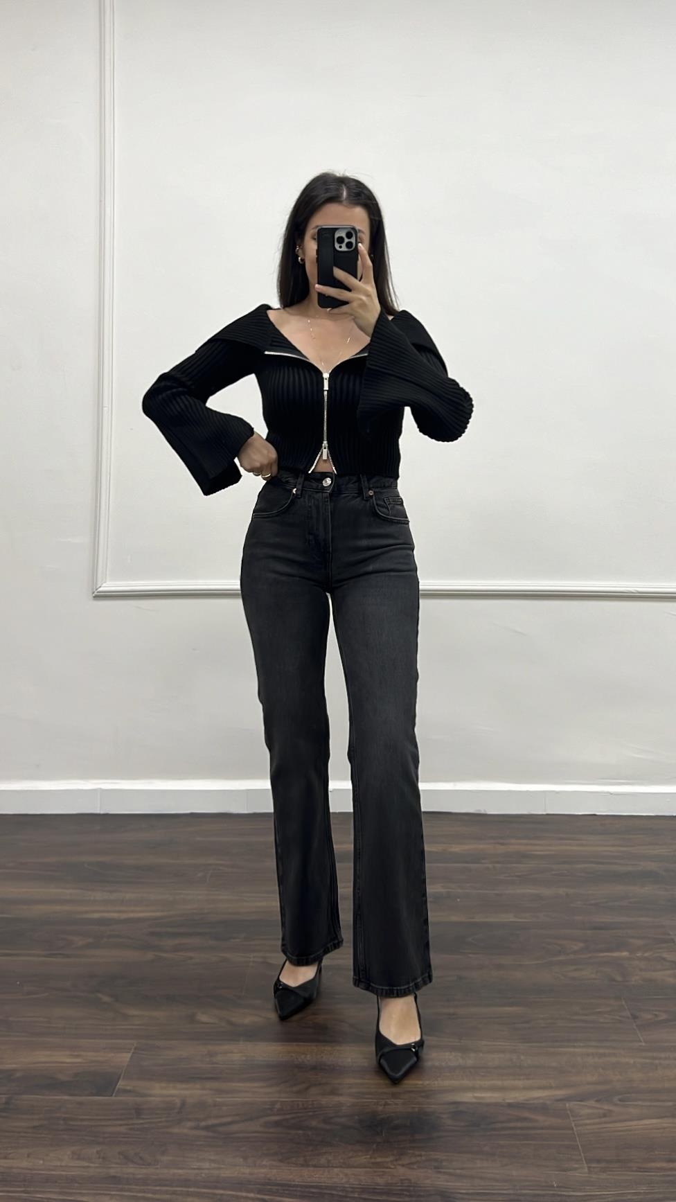 Star D Antrasit Straight Fıt Jean