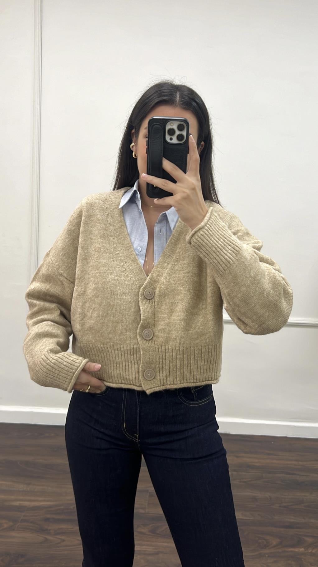 Star Kahve V Yaka Hırka