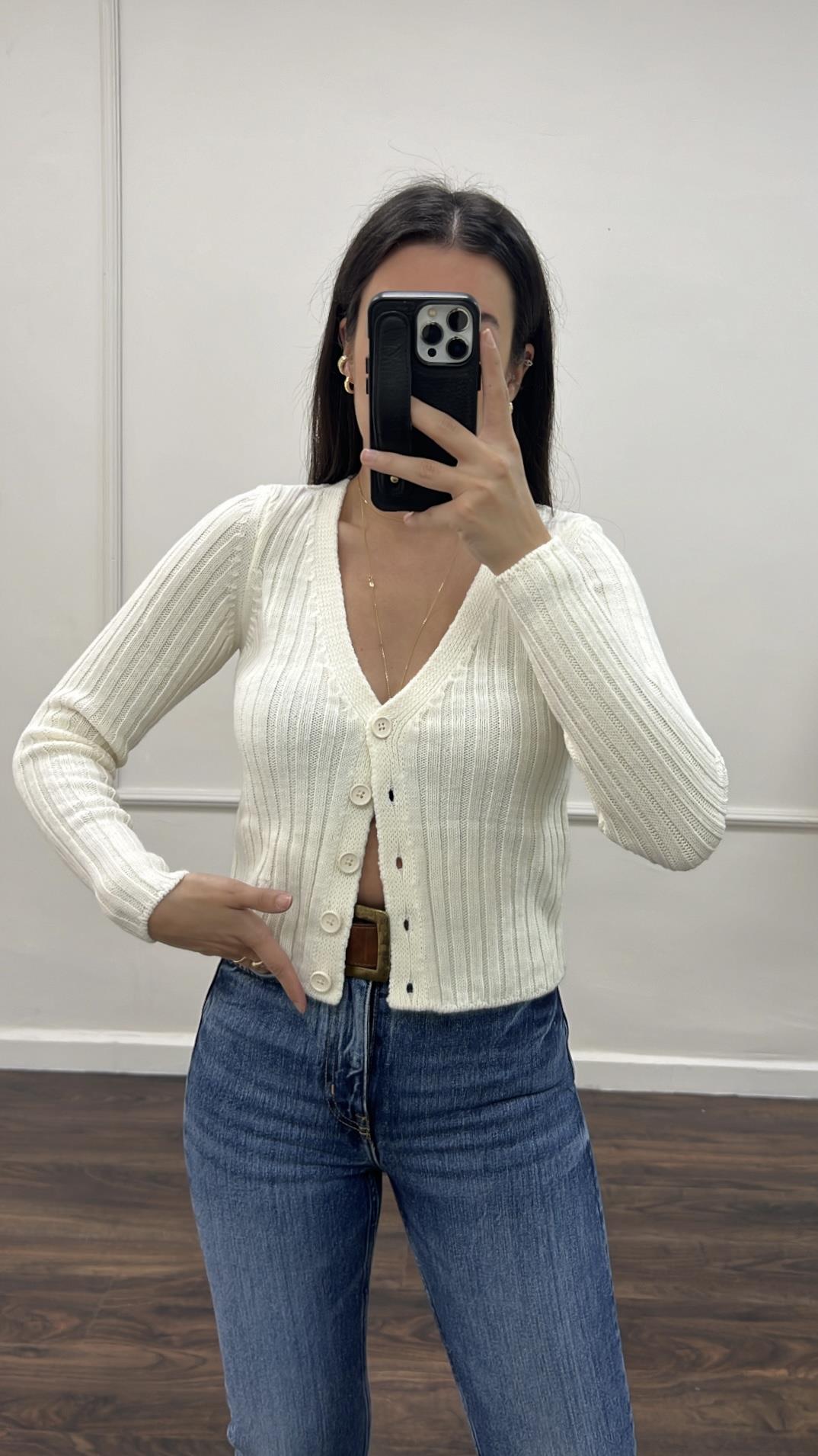 Star Kemik V Yaka Hırka