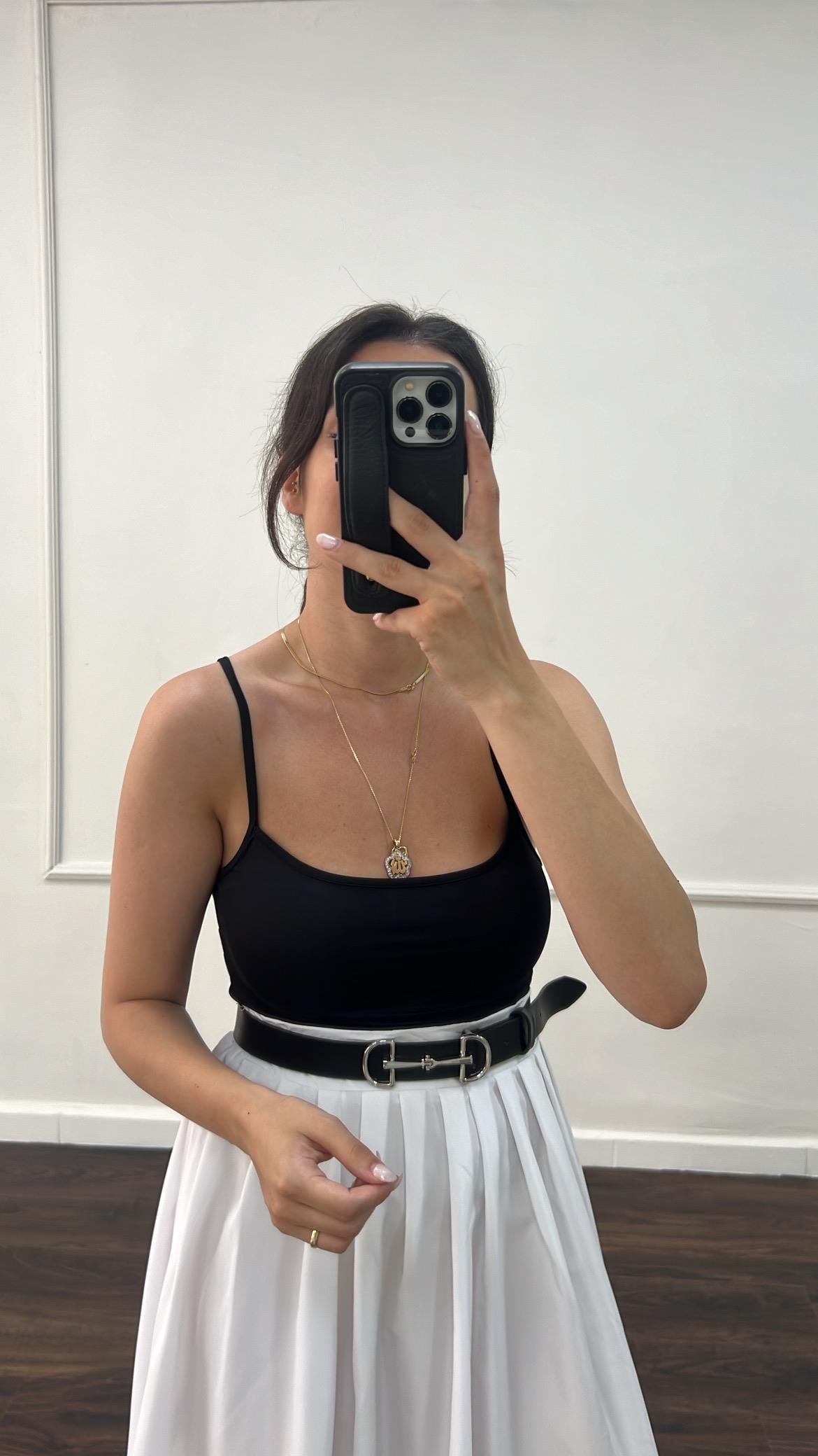 Star Siyah İp Askı Top