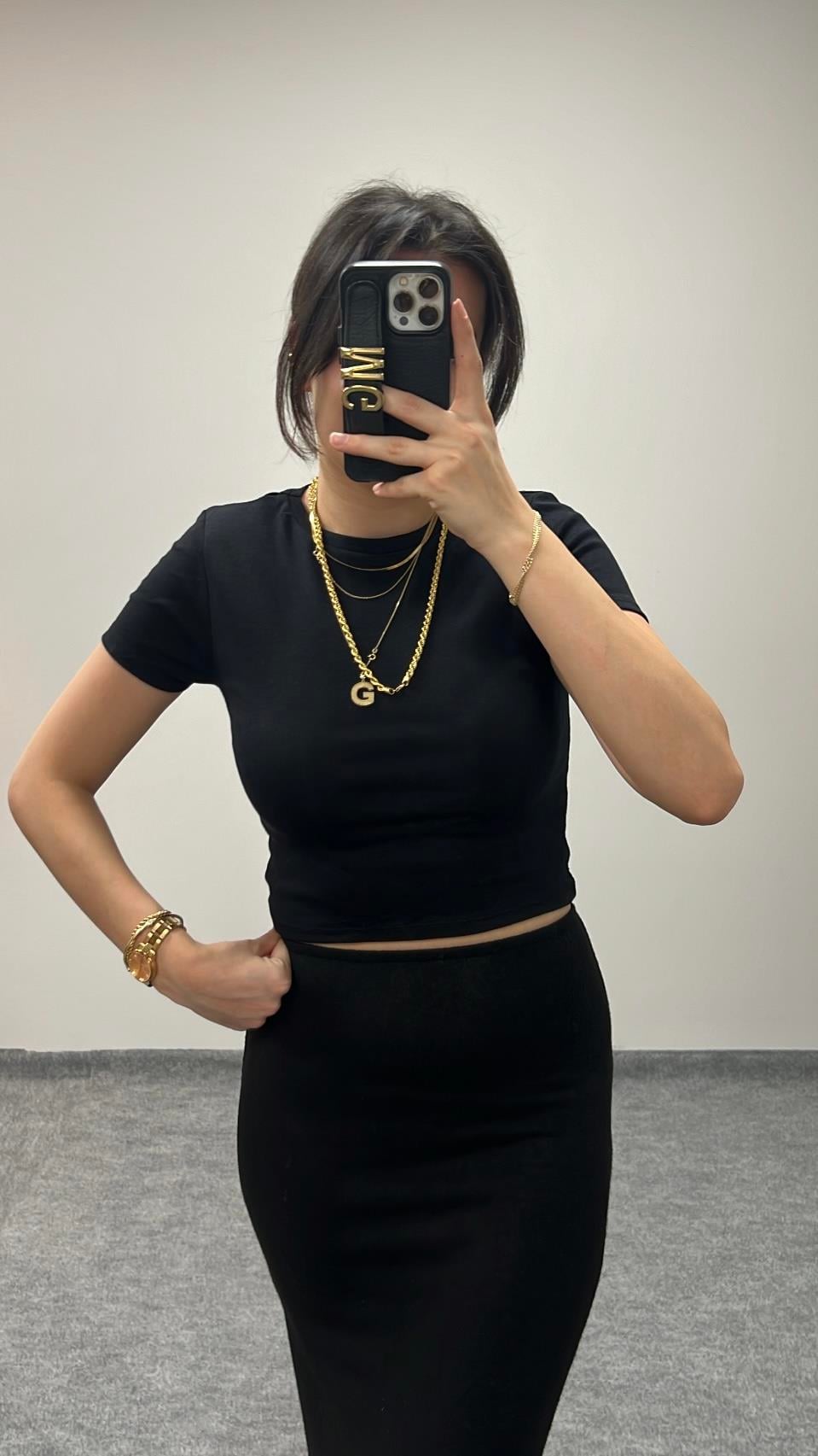 STAR SİYAH KISA KOLLU BASIC