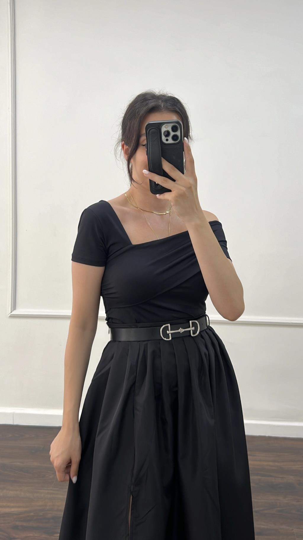 Star Siyah Tasarım Bluz