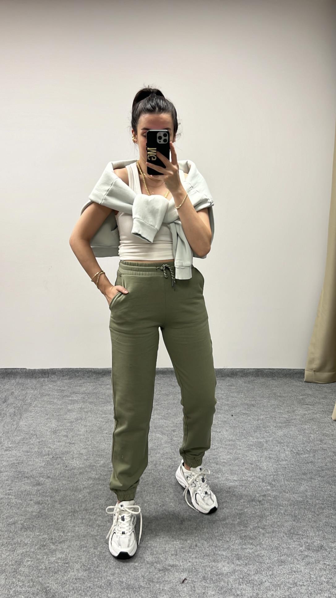 STAR YEŞİL PAMUKLU JOGGER