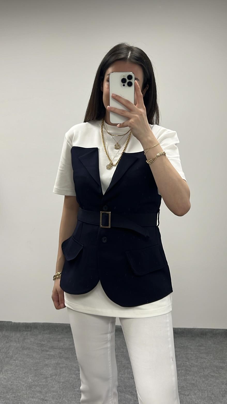 Tasarım Laci Yelek Tişört 