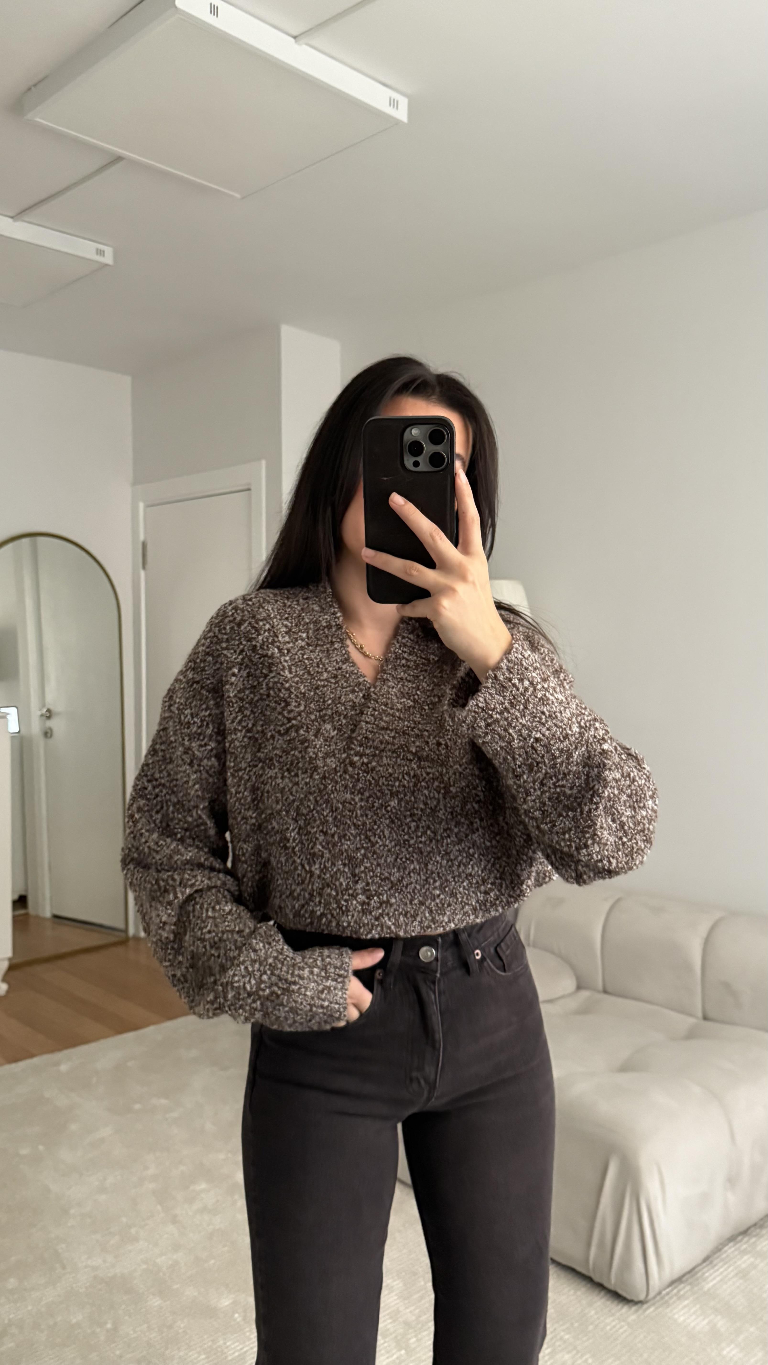 V Yaka Kahbe Batik Dokulu Triko Kazak