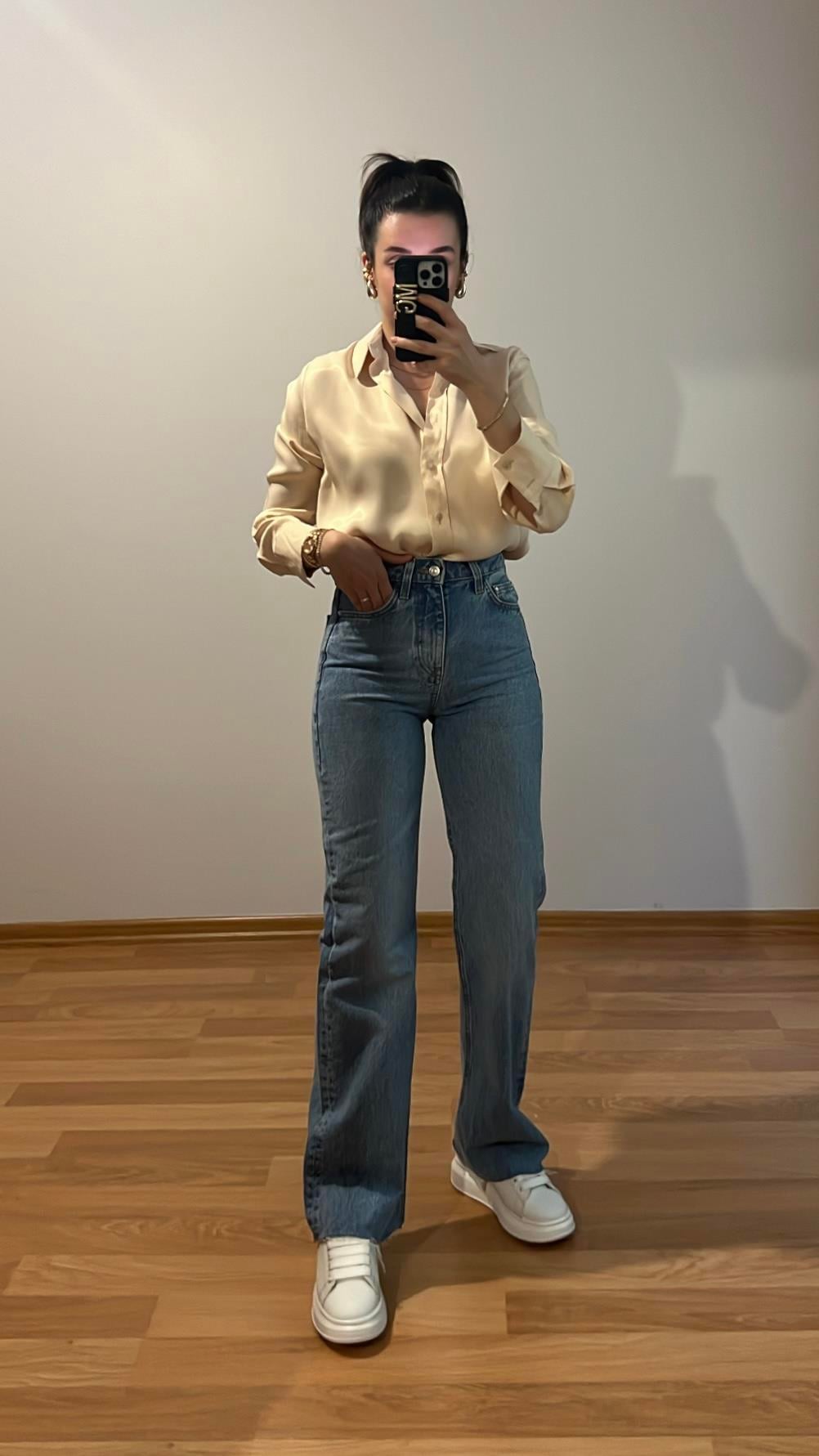 VICTOR MAVİ WİDE LEG JEAN