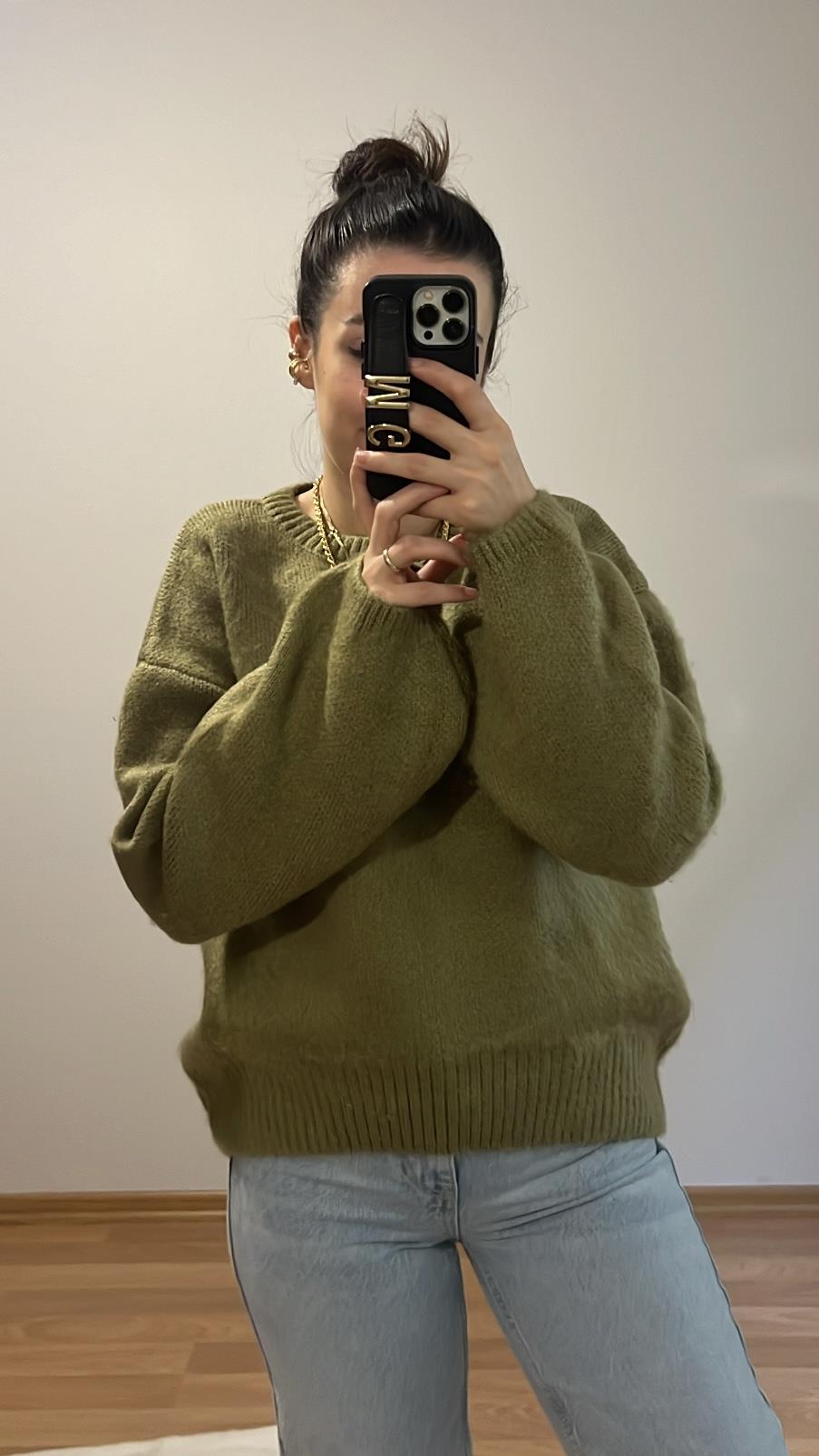 YEŞİL BALON KOL KAZAK