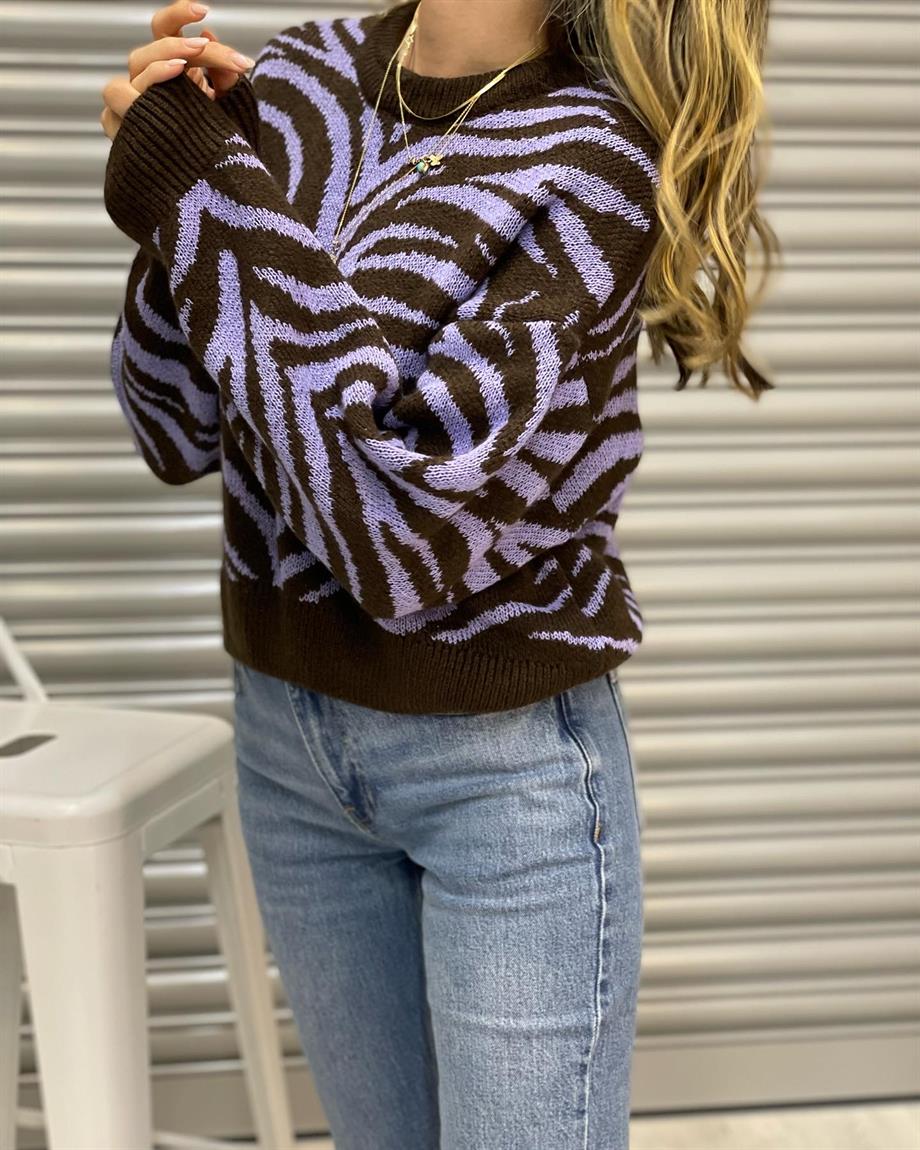 ZEBRA DESEN CROP KAZAK