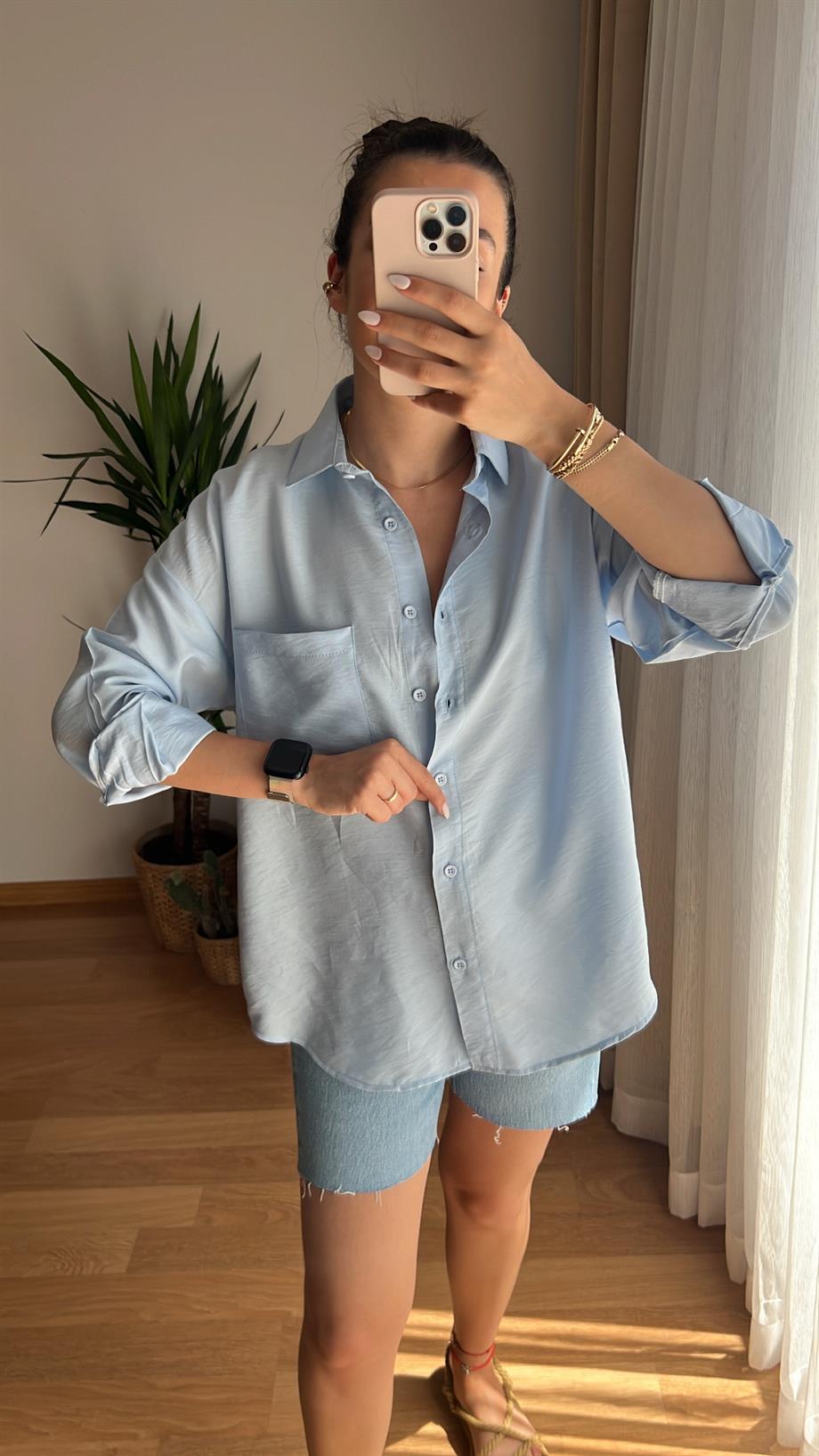 ZR BEBEK MAVİSİ BODRUM GÖMLEK