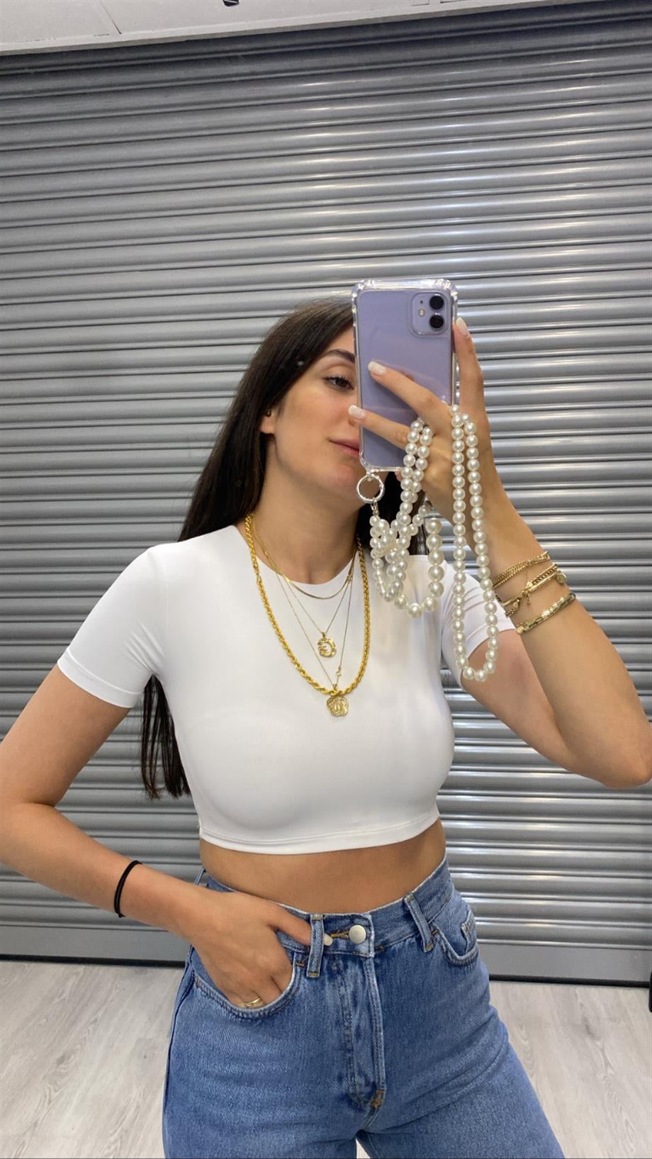 Zr Beyaz Crop Top