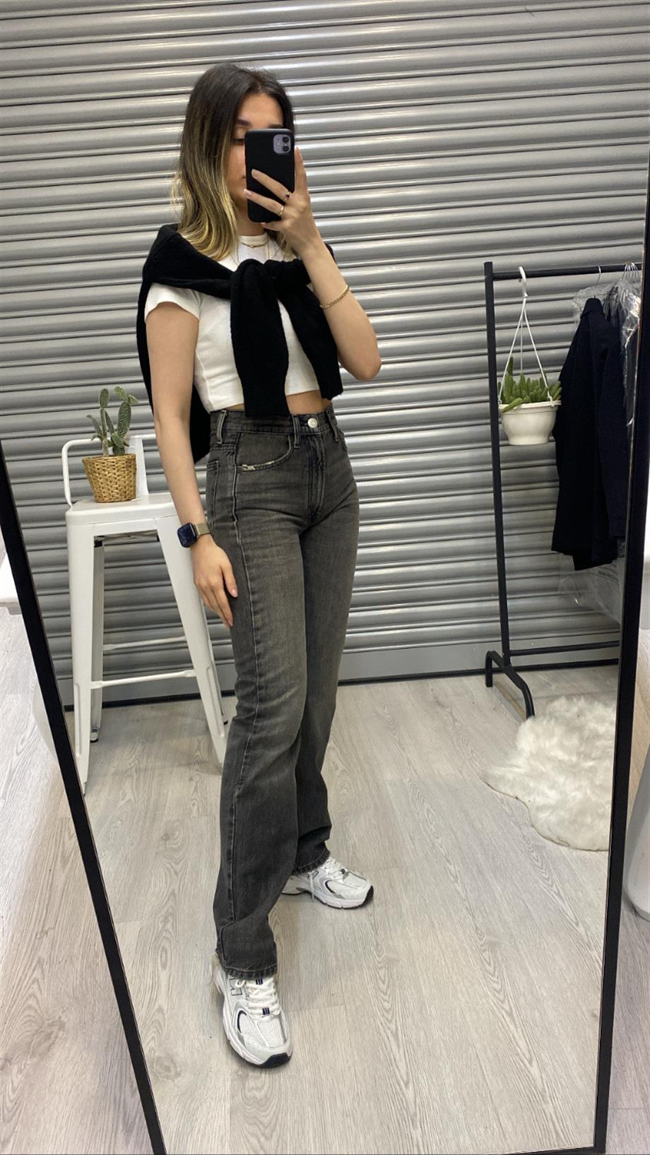 ZR GRİ STRAIGHT JEAN