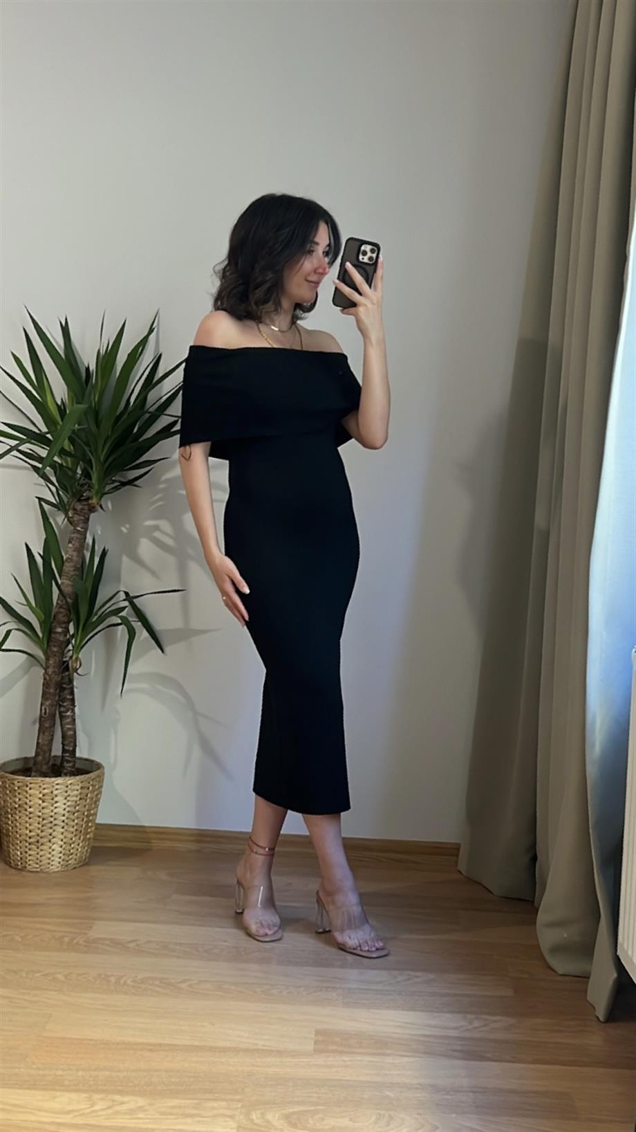ZR KAYIK YAKA KAŞKORSE ELBİSE