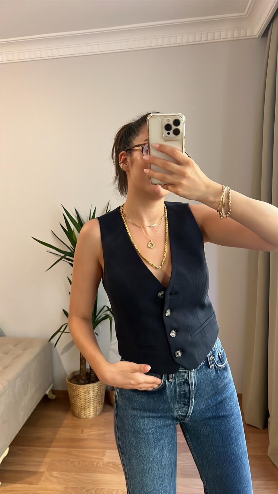 ZR LACİ KETEN YELEK