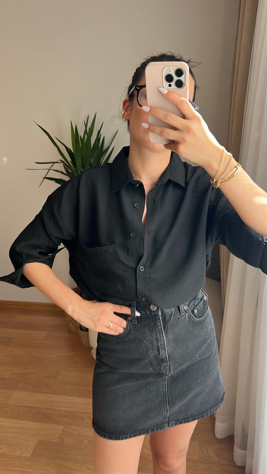 ZR SİYAH BODRUM GÖMLEK