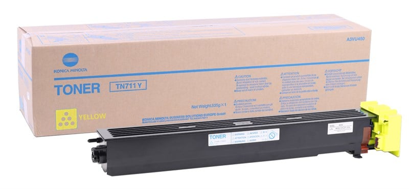 Konica Minolta TN-711 Orjinal Sarı Toner Bizhub C654-C754 (A3VU250)