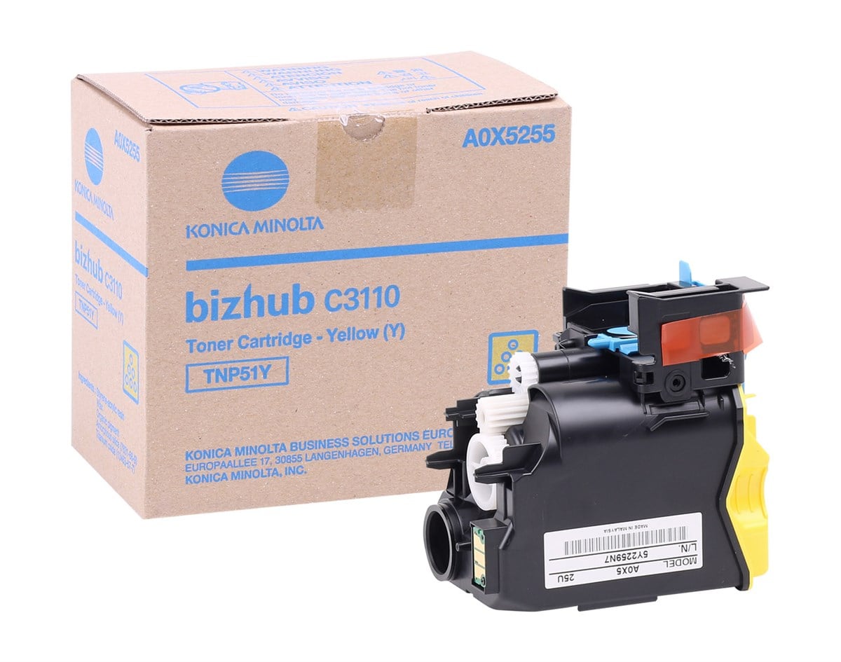 Konica Minolta TNP-51 Orjinal Sarı Toner C3110 (A0X5255)
