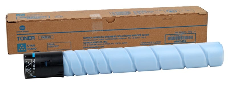 Konica Minolta TN-221 Orjinal Mavi Toner Bizhub C227-C287 (A8K3450)