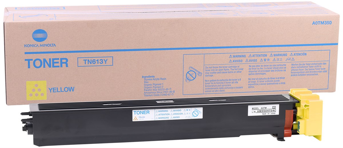 Konica Minolta TN-613 Orjinal Sarı Toner C452-C552-C652 (A0TM250)