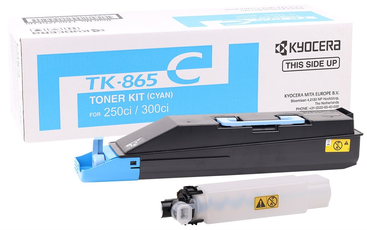 Kyocera Mita TK-865 Orjinal Mavi Toner Taskalfa 250ci-300ci