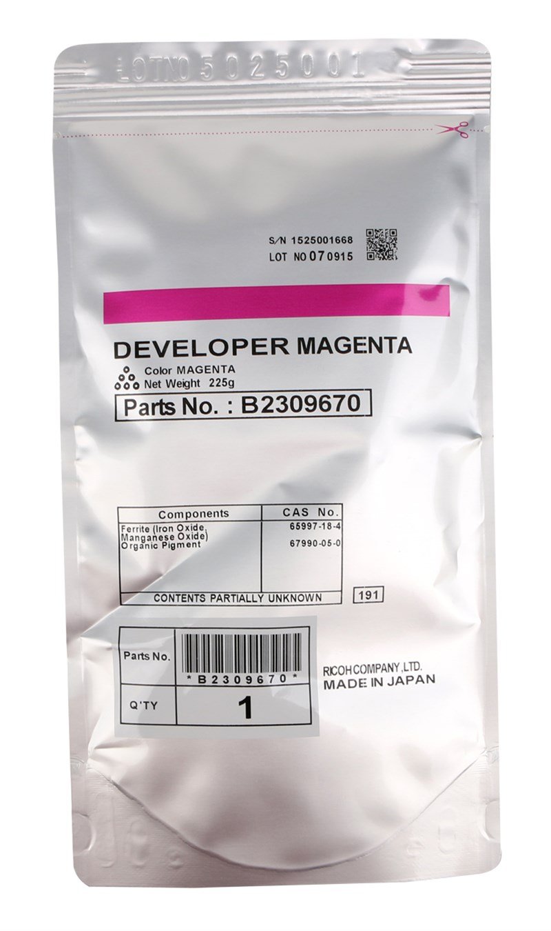 Ricoh Aficio MP-C 2500 Orjinal Kırmızı Developer 3000-3500-4500(B230-9670)