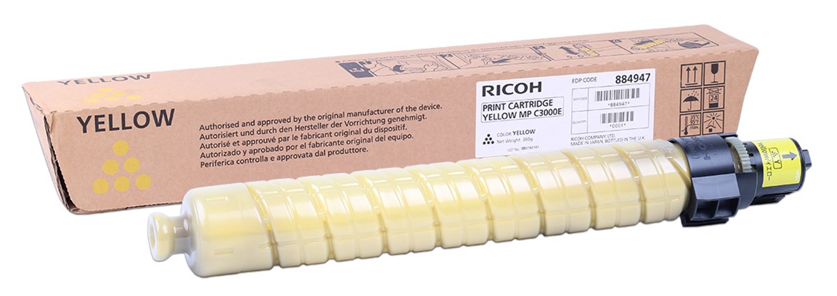 Ricoh MP-C 2500-3000-2000 Orjinal Sarı Toner  (842031)(884947)(888641)