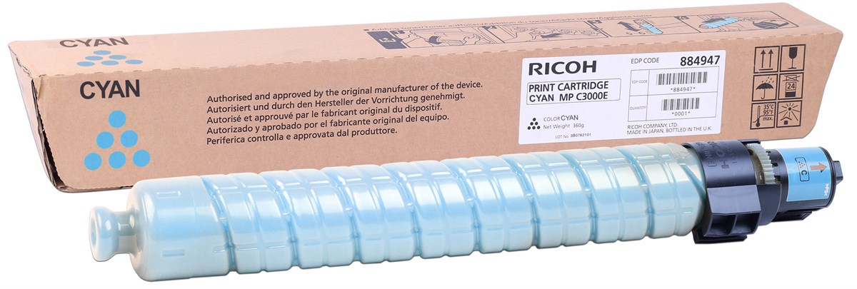 Ricoh MP-C 2500-3000-2000 Orjinal Mavi Toner  (842033)(884949)(888643)
