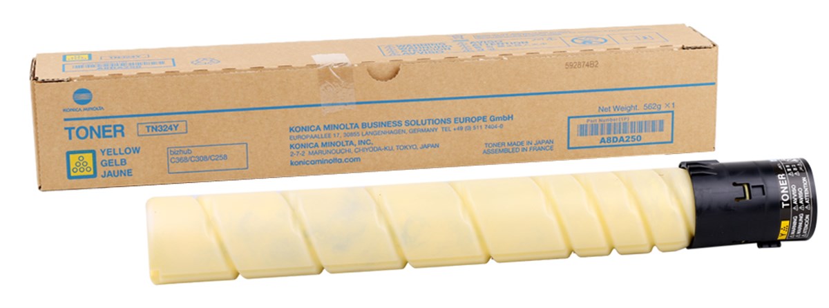 Konica Minolta TN-324 Orjinal Sarı Toner Bizhub C258-C308-C368 (A8DA250)