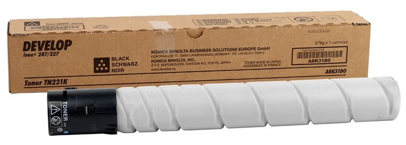 Develop TN-221 Orjinal Siyah Toner İneo +227 +287 (A8K31D0)