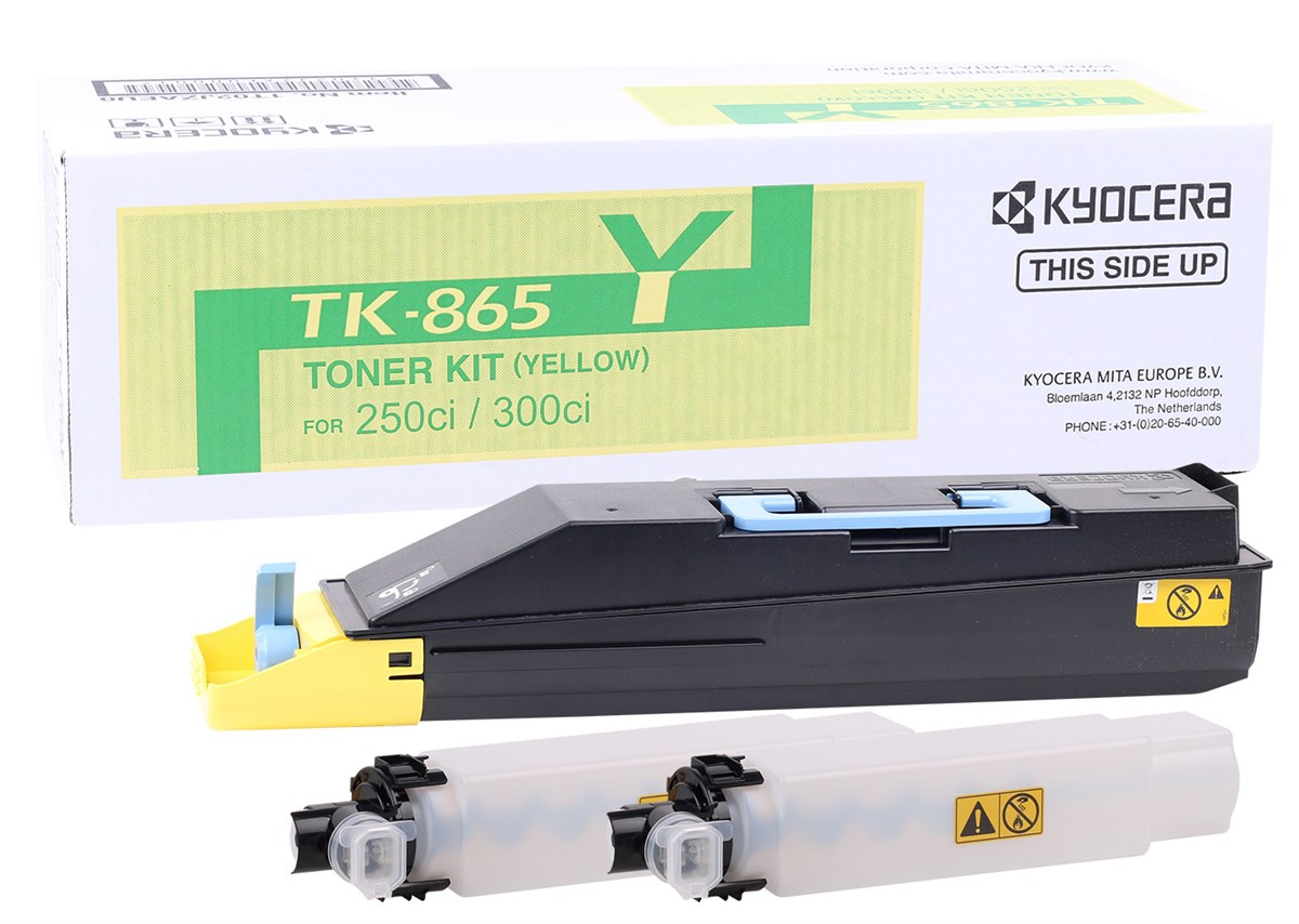 Kyocera Mita TK-865 Orjinal Sarı Toner Taskalfa 250ci- 300ci