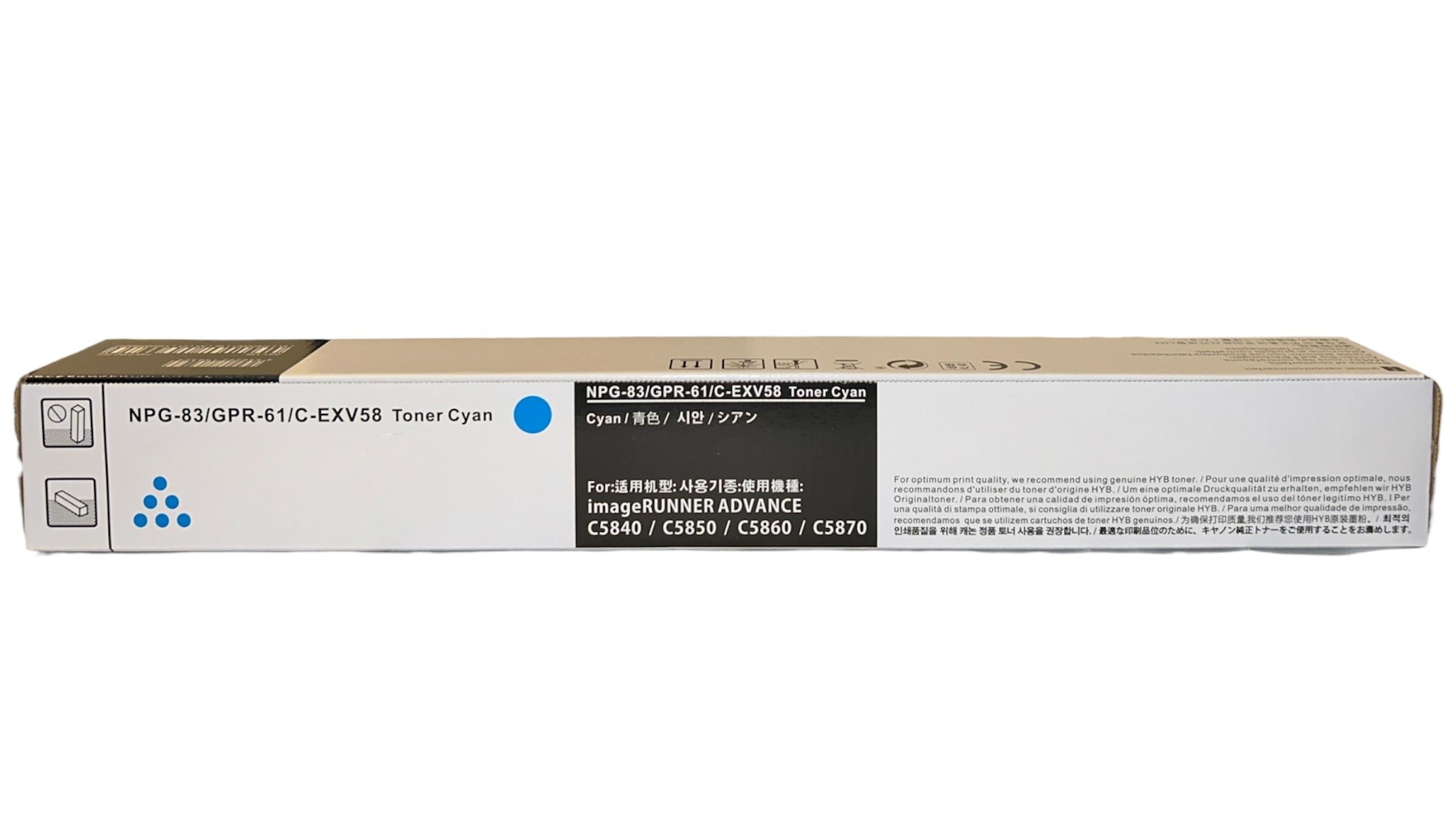 Canon EXV-58 Smart Mavi Toner ADVANCE DX C5840i C5850i C5860i C5870i 60k.