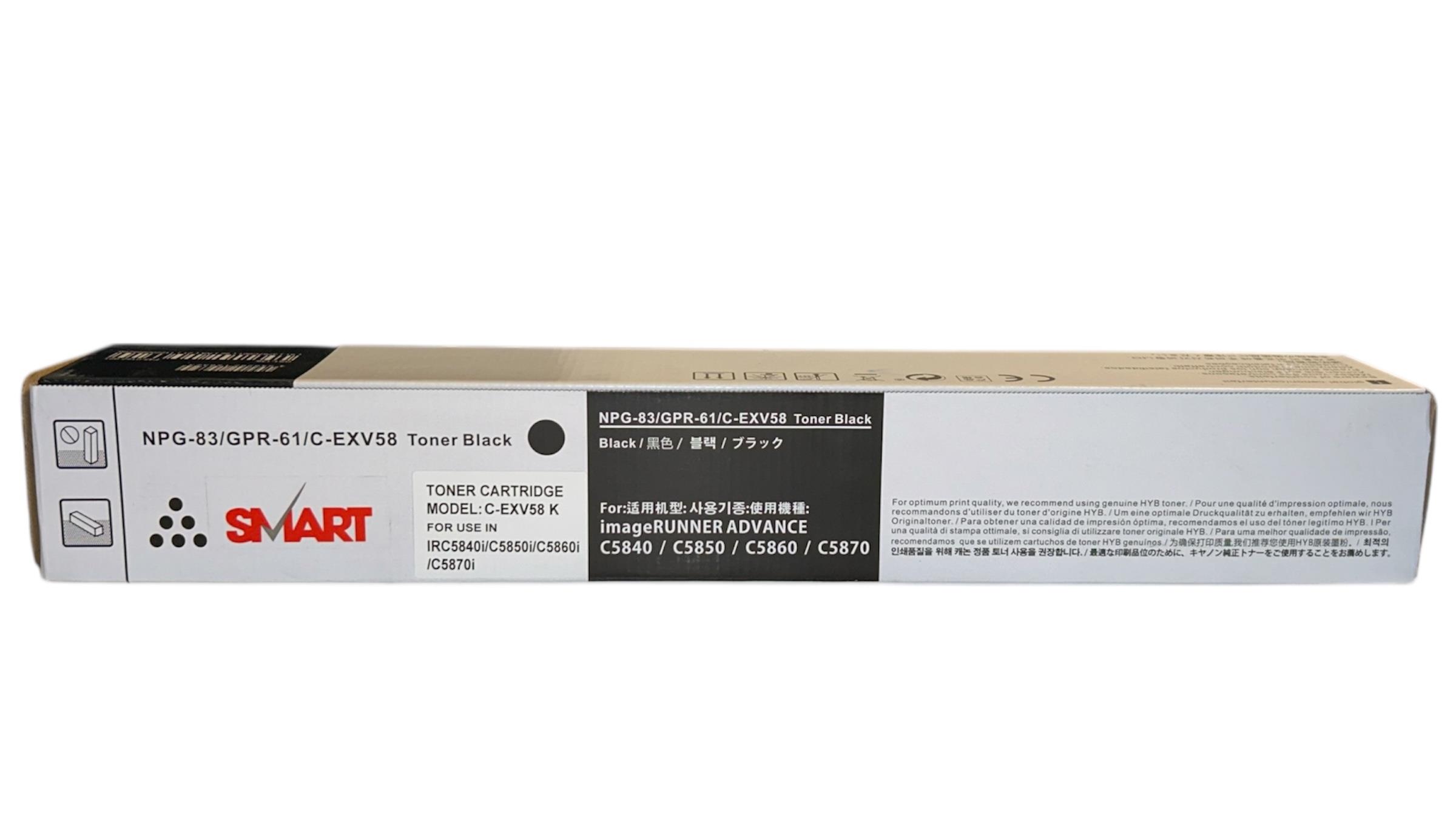 Canon EXV-58 Smart Siyah Toner ADVANCE DX C5840i C5850i C5860i C5870i 71k.