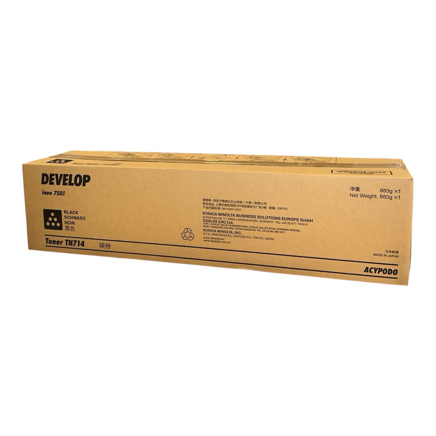 Develop TN-714 Siyah Orijinal Toner İneo +750i +751i ACYP0D0