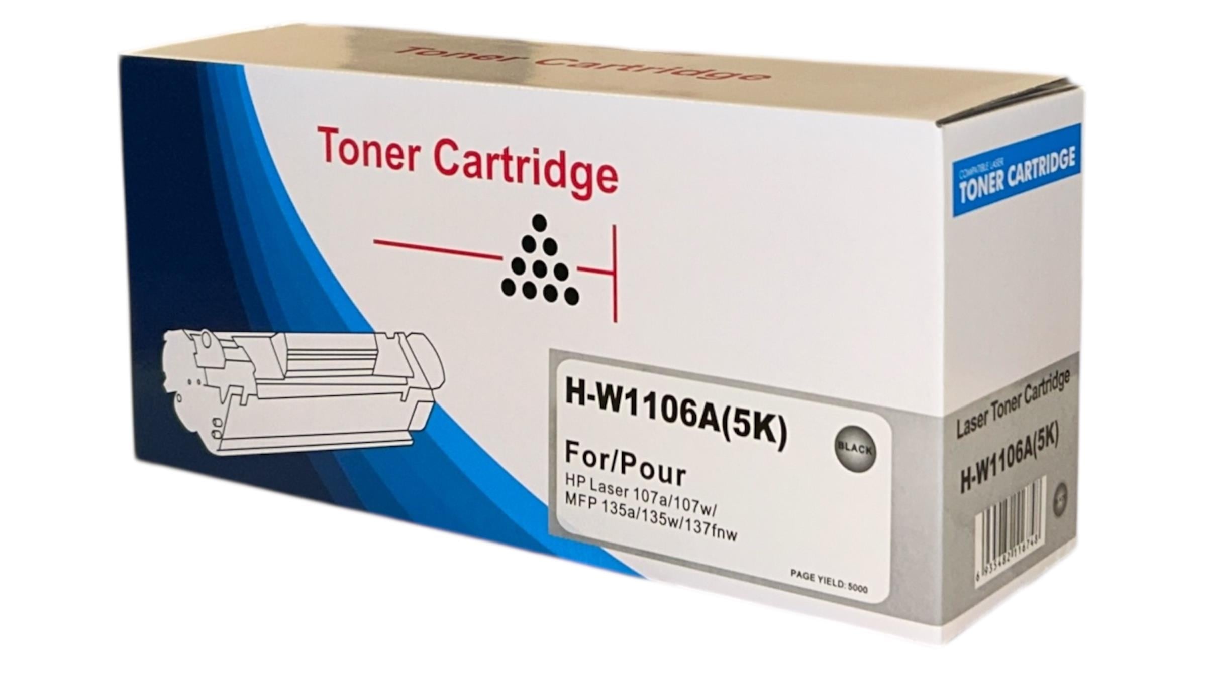 HP 106XL Muadil Yüksek Kapasite Toner W1106A LaserJet MFP 137fnw  107A 135A  5k.