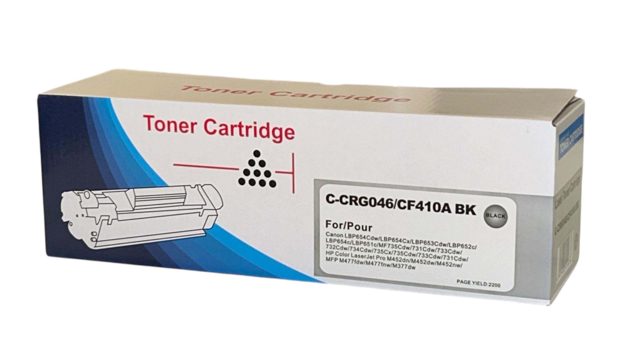 HP CF-410A  CRG-046 Siyah Muadil Toner M-452  M-477 Canon LBP-652 654 MF 731 734