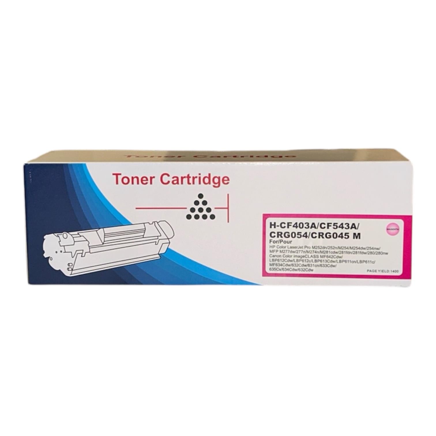 HP CF543A CF403A CRG-045 CRG-054 CRG-067 Kırmızı  Muadil Toner M254 MF635 MF645
