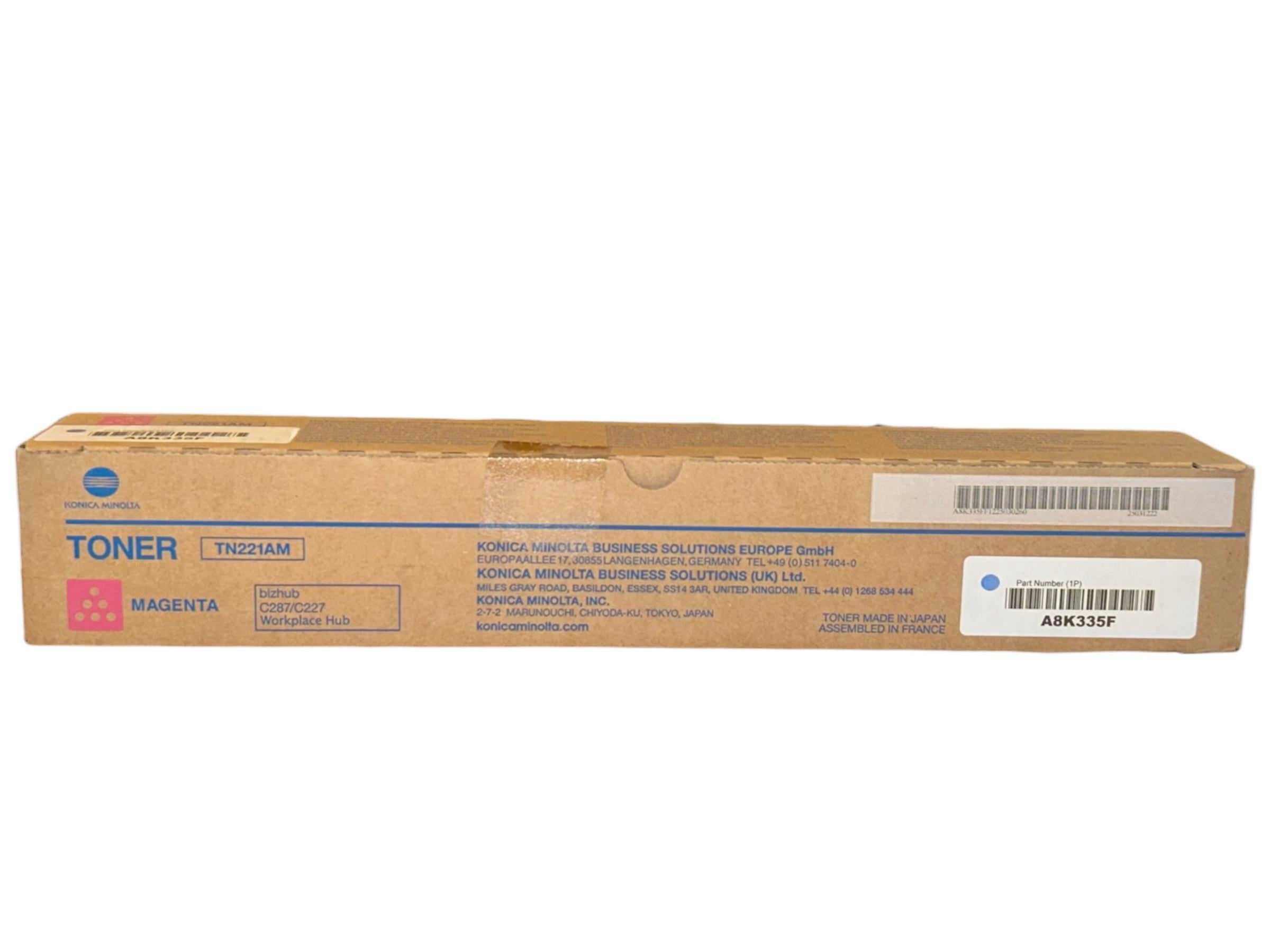 Minolta TN-221 Orjinal Lower Kırmızı Toner Bizhub C-227  C-287 A8K335H