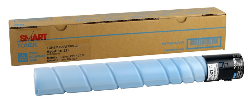 Konica Minolta TN-221 Smart Mavi Toner Bizhub C227-C287 (A8K3450)