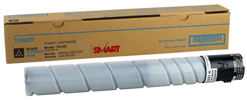 Konica Minolta TN-221 Smart Siyah Toner  Bizhub C227-C287 (A8K3350)