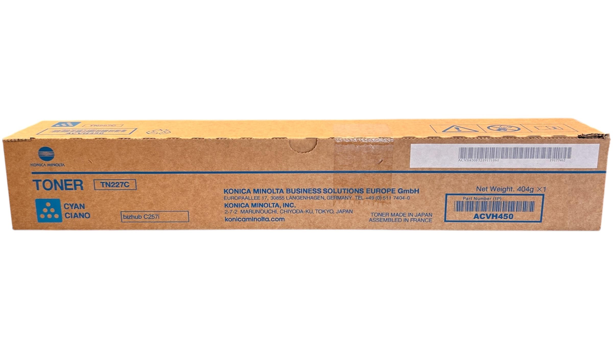 Minolta TN-227 Orijinal Mavi Toner  Bizhub C-257i   ACVH450