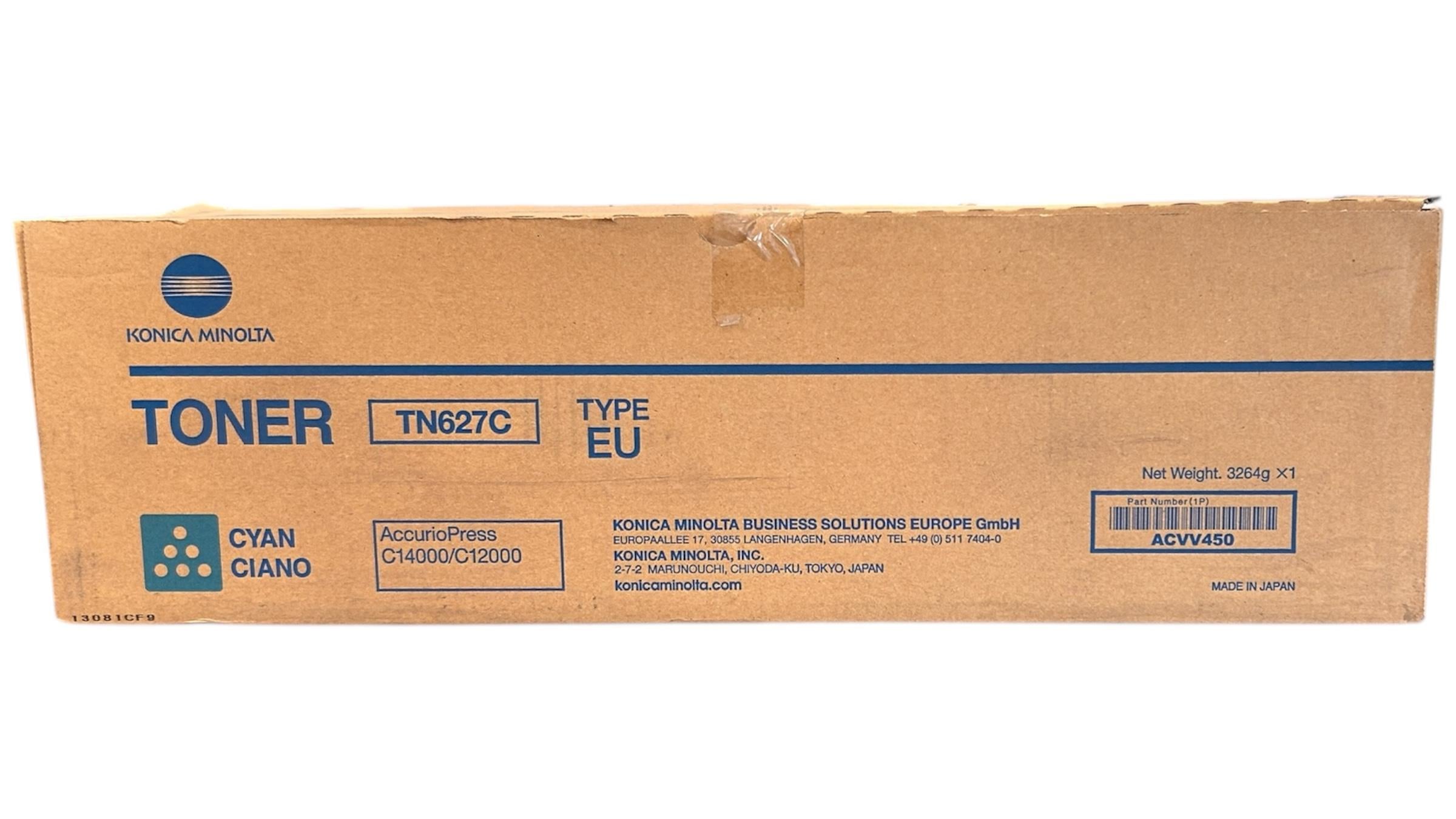 Minolta TN-627 Orjinal Mavi Toner AccurioPress C-12000 C-14000 ACVV450