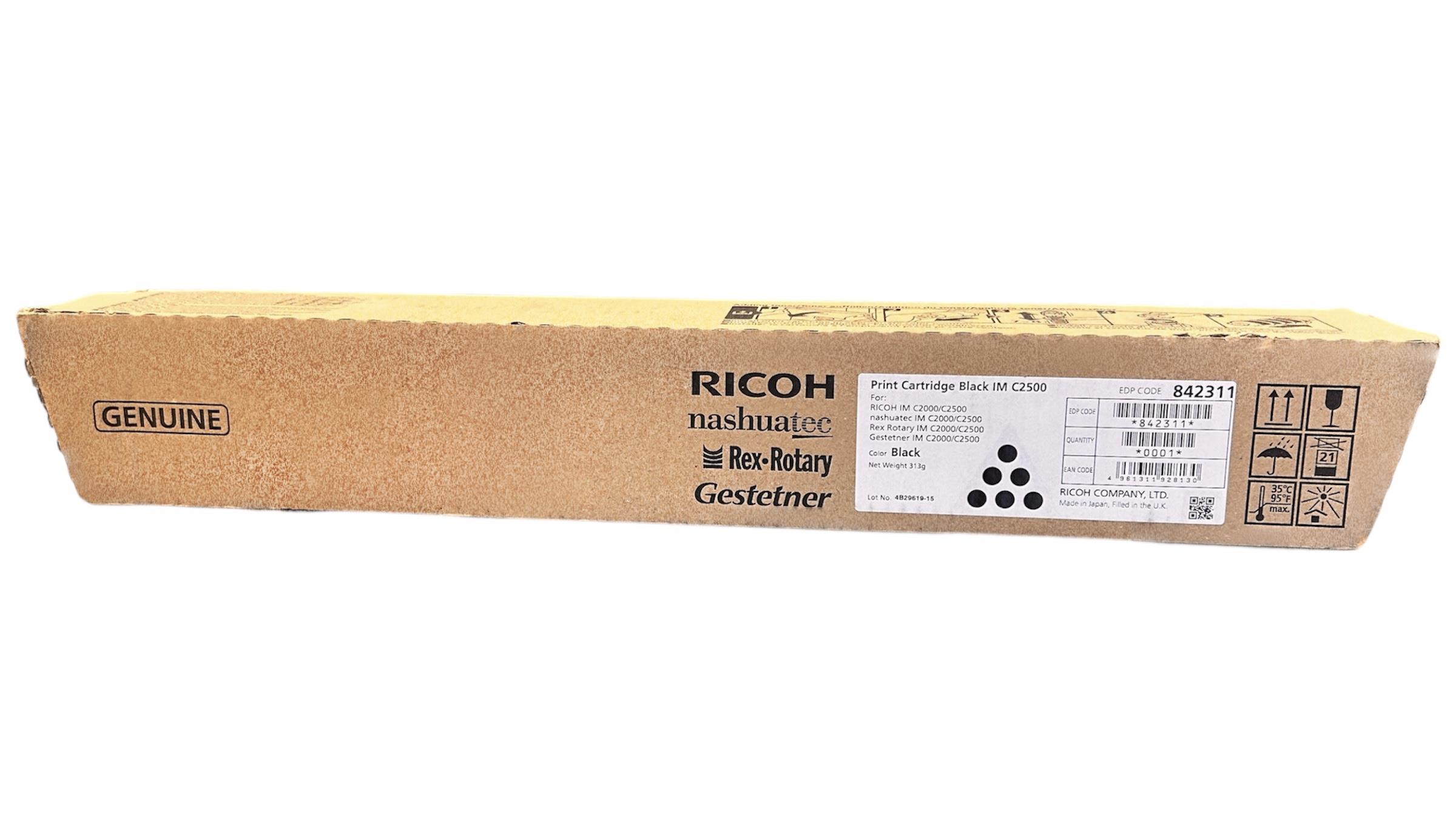Ricoh IM C2000 IM C2000A Siyah Orijinal Toner IM C2500 C2500A 842311