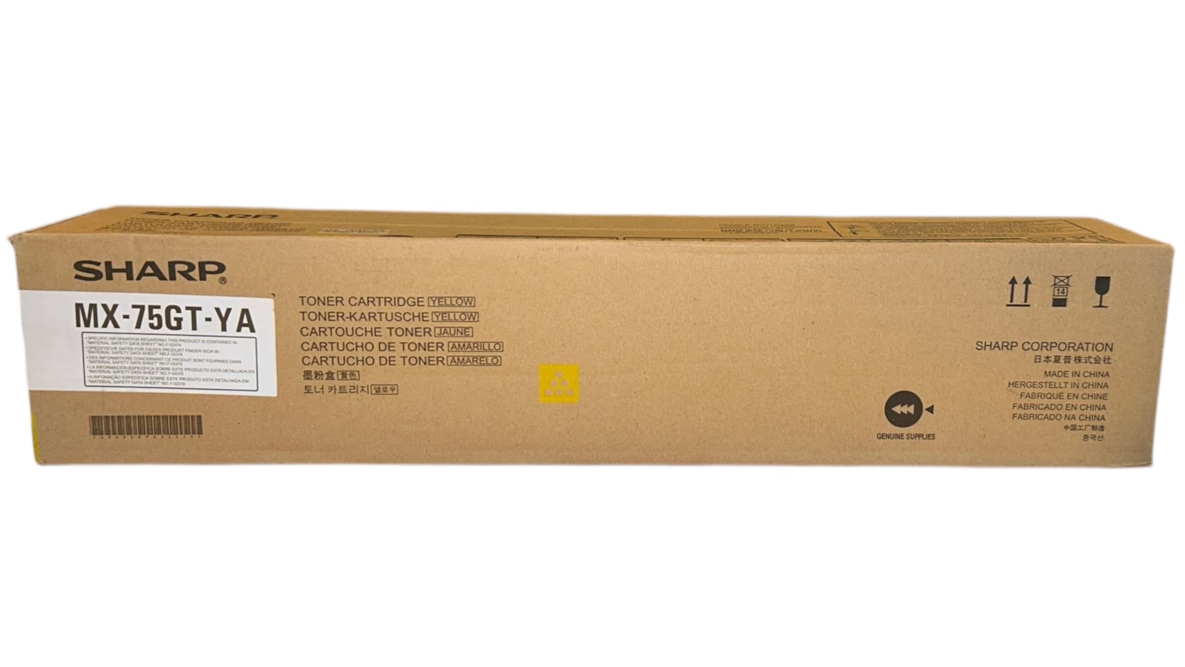 Sharp MX-75GT-CA Orijinal Sarı Toner MX-6500  MX-6580  MX-7500